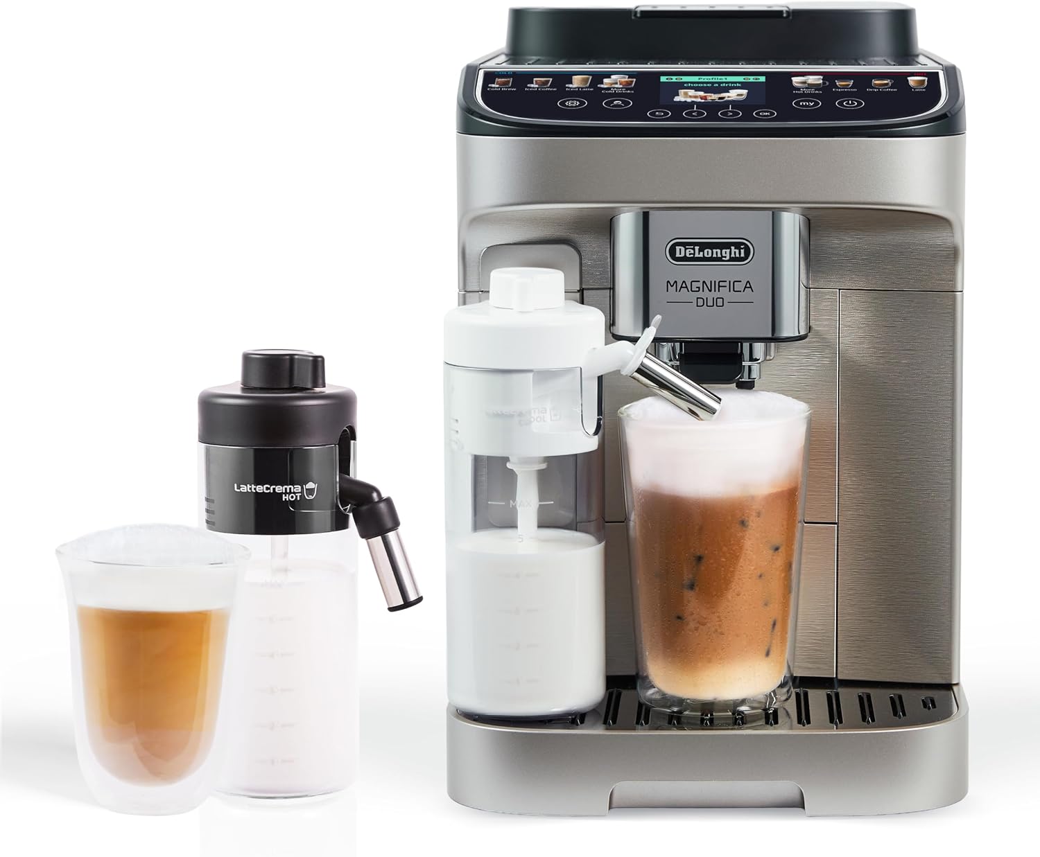 De'Longhi Rivelia Automatic Espresso Machine with Grinder and Milk Frother