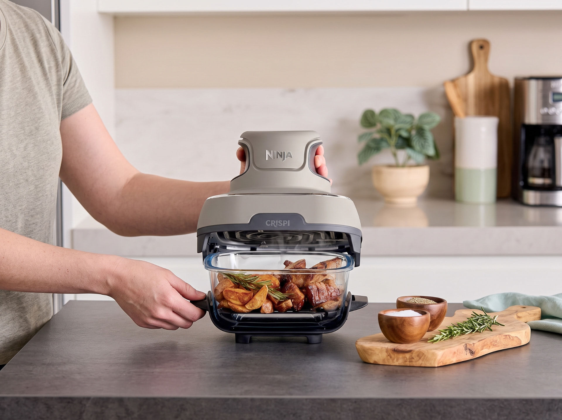 Ninja Crispi 4-in-1 Portable Glass Air Fryer